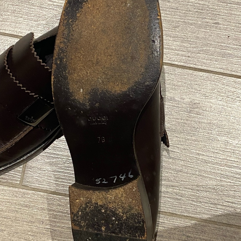 Gucci Women's Rich Dark Brown Leather Loafers - Picture 3 of 4